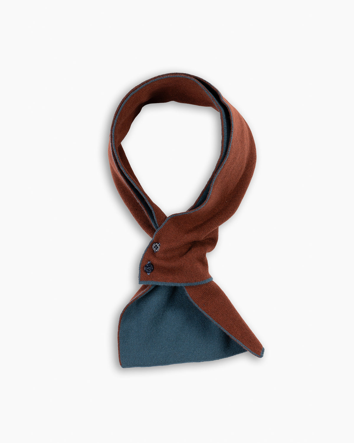 Teal &amp; Rust Cashmere Mini Scarf