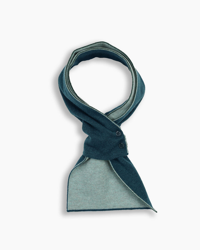 Teal & Mint Cashmere Mini Scarf