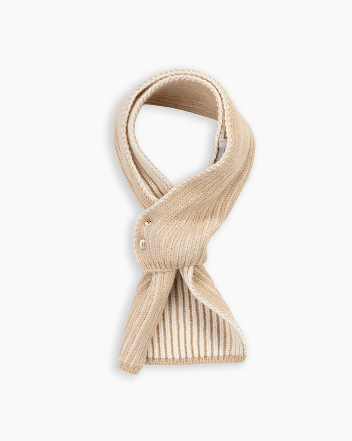 Ivory 'By Alyki' Wool & Cashmere Mini Scarf