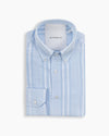 Pastel Blue Textured Stripe Shirt
