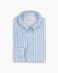 Pastel Blue Textured Stripe Shirt