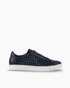 Navy Patent Hand Woven Sneakers
