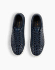 Navy Patent Hand Woven Sneakers