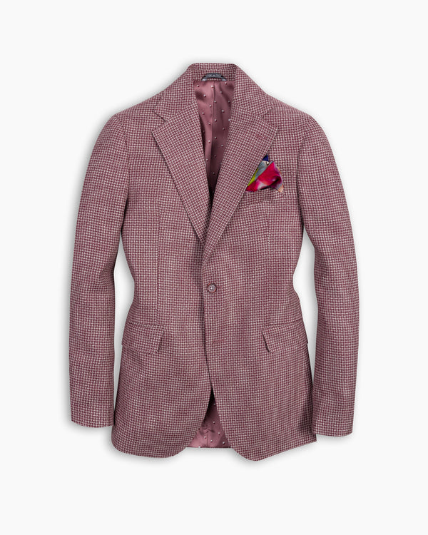 Pale Pink Weave Linen/Silk/Cotton Blazer