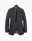 Mid Grey Ultra Peak Hopsack Wool Blazer