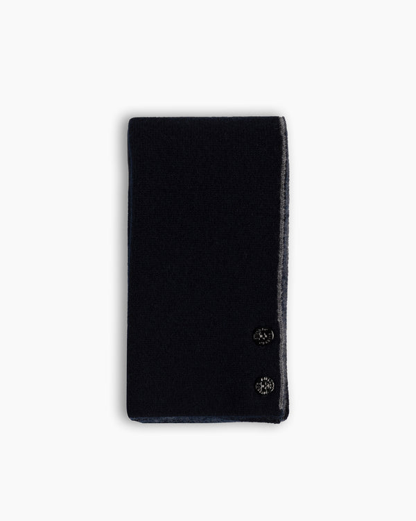Black & Grey Cashmere Mini Scarf