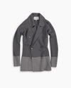 Grey Tonal Knitted Merino Blazer