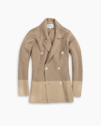 Stone Tonal Knitted Merino Blazer