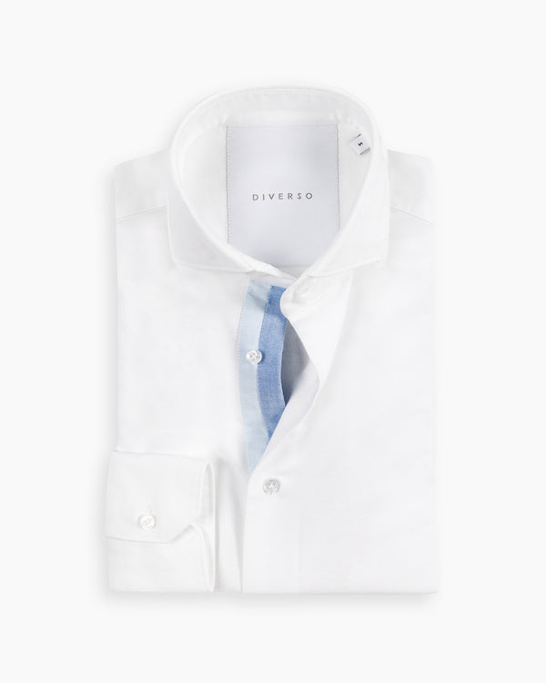 White Oxford Twin Trim Shirt