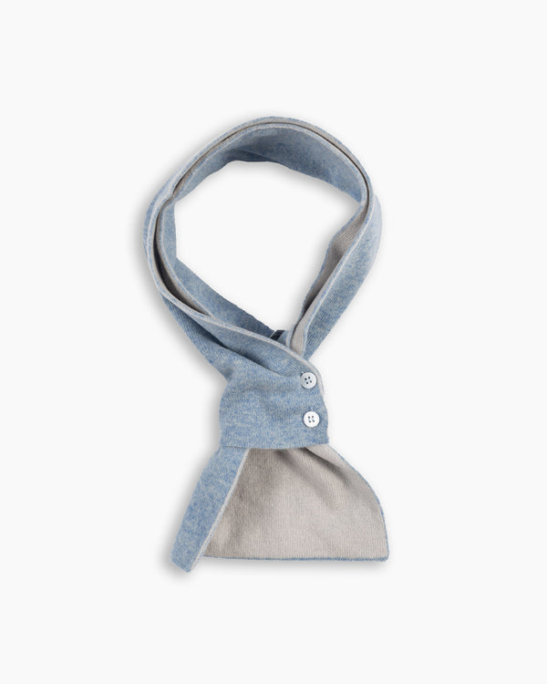 Sky & White Cashmere Mini Scarf