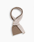 Biscuit & White Cashmere Mini Scarf