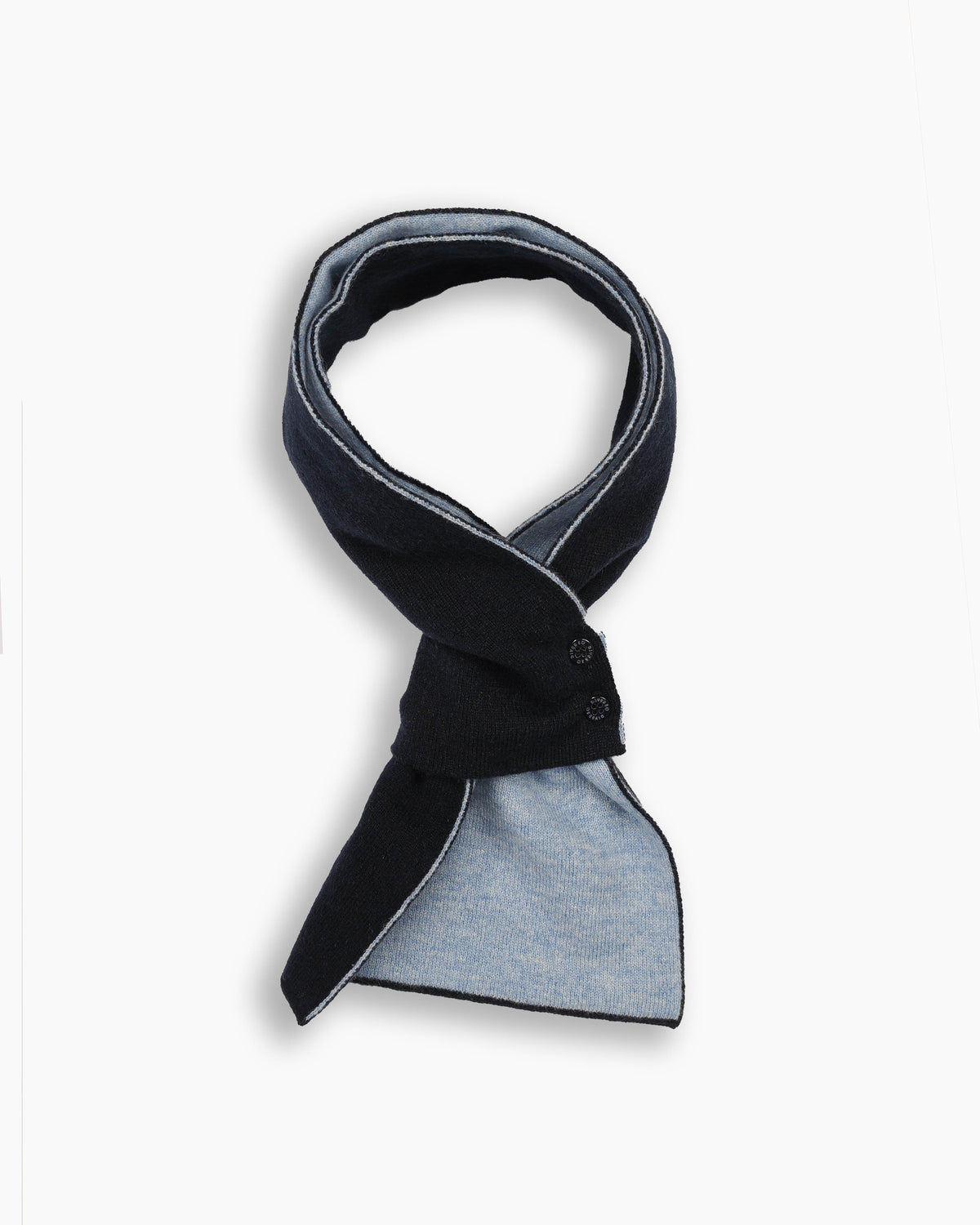 Navy &amp; Sky Cashmere Mini Scarf