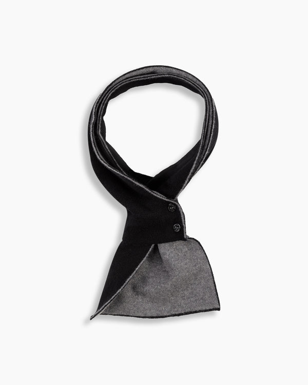 Black & Grey Cashmere Mini Scarf