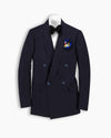 Navy Double Breasted Shawl Blazer