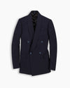 Navy Double Breasted Shawl Blazer