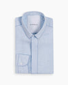 Sky Silk-Stitch Linen Shirt