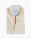 Pale Yellow Cotton-Linen Twin Trim Shirt