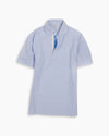 Sky Blue Twin-Trim Short Sleeve Polo