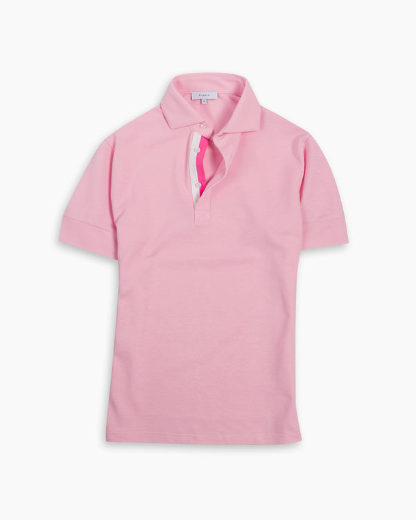 Pink Twin-Trim Short Sleeve Polo