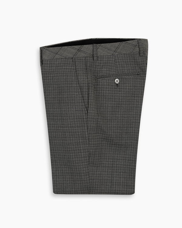 Grey Rustic Puppytooth Contrast Pant