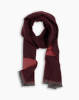 Burgundy & Red Polka Print Wool Scarf