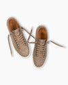 Taupe & Sand Hand Woven Sneakers