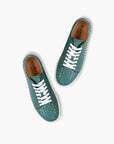 Teal Hand Woven Sneakers