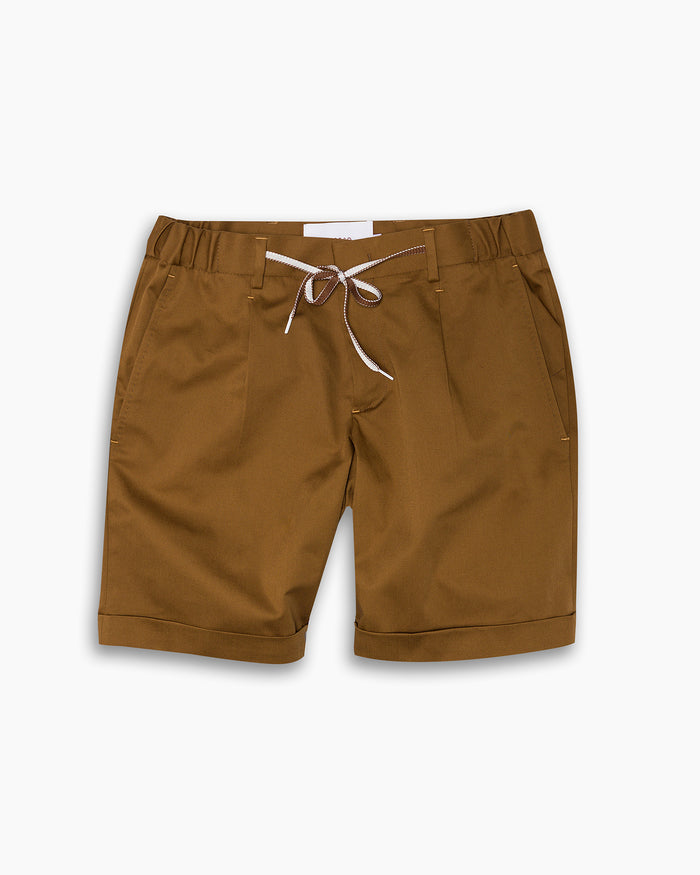 Tobacco Cotton Casual Shorts