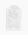White Herringbone Luxury Easy-Care Shirt