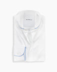 White & Sky Easy-Care Piping Shirt