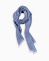 Blue Jacquard Linen Scarf