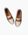 Brown & Ecru Contrast Suede Loafer