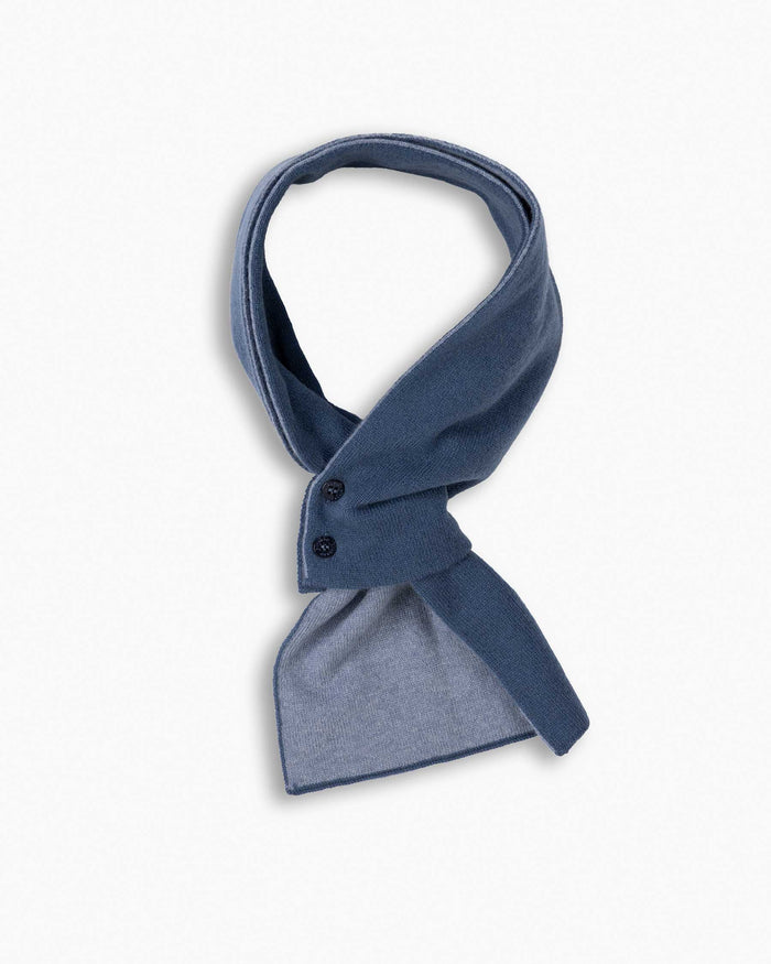 Dusty Blue & Denim Cashmere Mini Scarf
