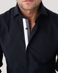 Black Oxford Twin Trim Shirt