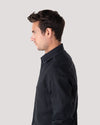 Black Silk-Stitch Linen Shirt