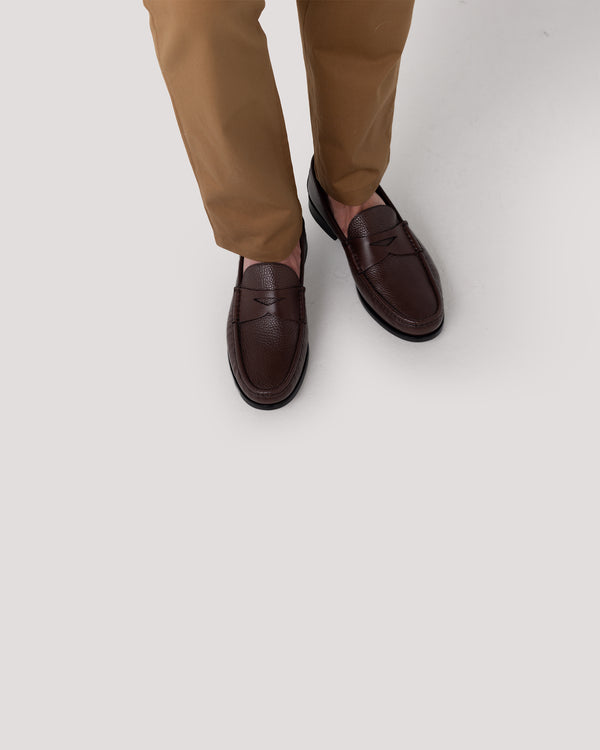 Brown Calf Leather Penny Loafer