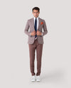Chestnut Geometric Cotton Blazer
