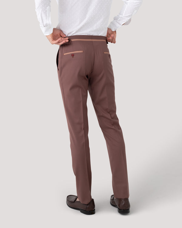 Dusty Pink Contrast Trim Pant