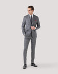 Grey Check Wool & Cashmere Ultra Peak Blazer