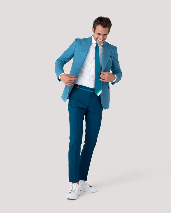 Mint Ultra Peak Hopsack Wool Blazer