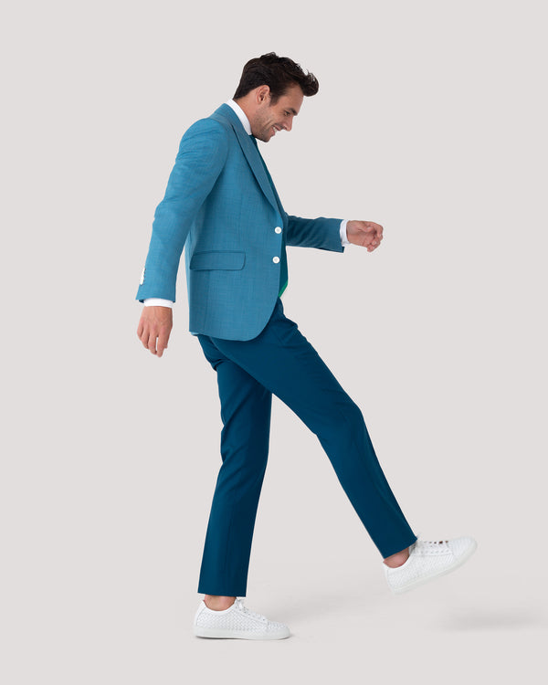 Mint Ultra Peak Hopsack Wool Blazer