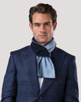 Navy & Sky Cashmere Mini Scarf