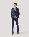Navy Triple Contrast Wool & Cashmere Blazer