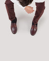 Oxblood Contrast Calf Leather Penny Loafer