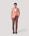 Peach Ultra Peak Hopsack Wool Blazer