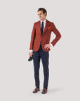 Rust Ultra Peak Hopsack Wool Blazer