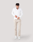 White Crushed Seersucker Button Down Shirt