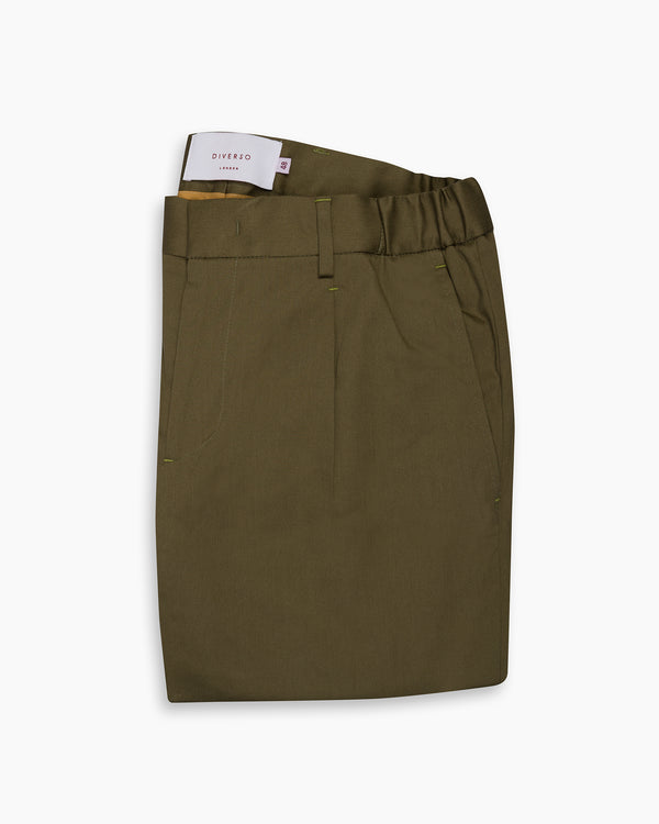 Olive Cotton Casual Chino