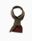 Olive & Rust Cashmere Mini Scarf