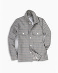Grey & Pearl Check Wool Overshirt